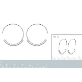 Créoles argent rhodié 925/000 oz 1625710