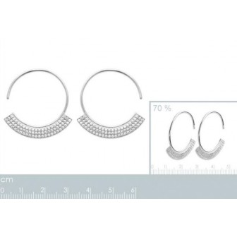 Créoles argent rhodié 925/000 oz 1625810
