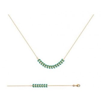 Collier plaqué-or 750/000 3 microns Email 29093242