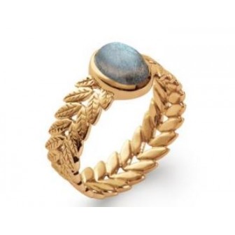 Bague plaqué-or 750/000 5 microns Labradorite 2VGY615