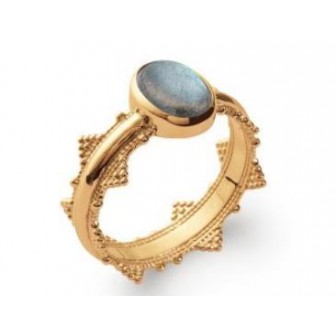 Bague plaqué-or 750/000 5 microns Labradorite 2270715