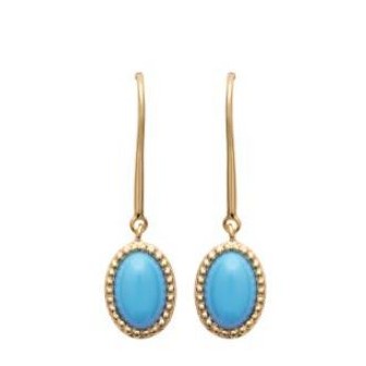 Boucles d'oreilles plaqué-or 750/000 3 microns Pierres Synthétiques 2VGY230