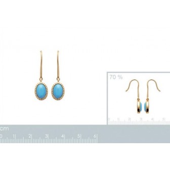 Boucles d'oreilles plaqué-or 750/000 3 microns Pierres Synthétiques 2559230