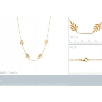 Collier plaqué-or 750/000 3 microns 921641