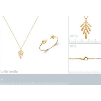 Collier plaqué-or 750/000 3 microns 92164045