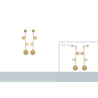 Boucles d'oreilles plaqué-or 750/000 3 microns 2558200