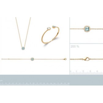 Jonc plaqué-or 750/000 3 microns pierre synthétique 97301358