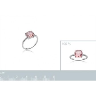 Bague argent rhodié 925/000 Pierre Synthétique 1267980