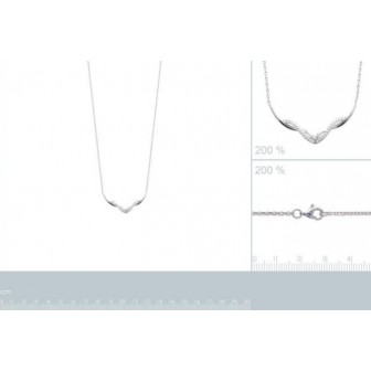 Collier argent rhodié 925/000 oz 873121
