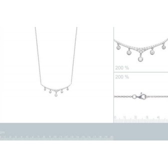 Collier argent rhodié 925/000 oz 873122