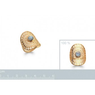 Bague plaqué-or 750/000 5 microns Labradorite 2272815