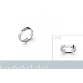 Alliance homme argent rhodié 925/000 72600005