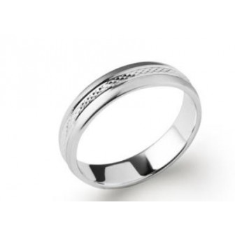 Alliance homme argent rhodié 925/000 72419005