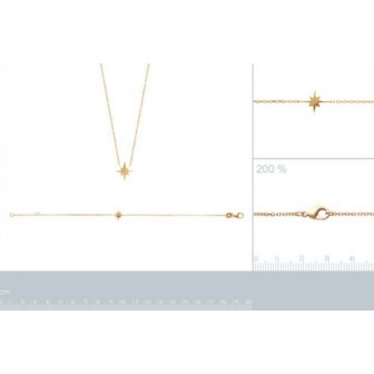 Collier plaqué-or 750/000 3 microns 92140745