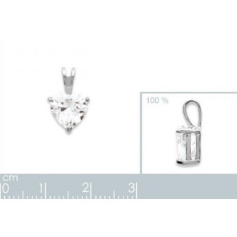 Pendentif argent rhodiée 925/000 oz HHHIIBB