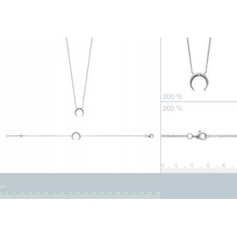 Bracelet/collier argent rhodiée 925/000 oz IHBJBE