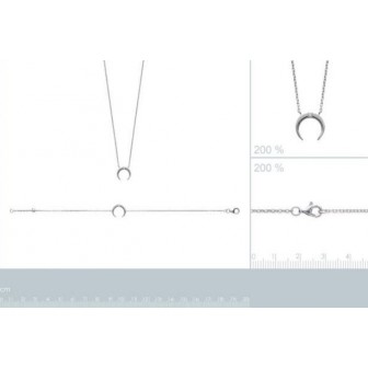 Collier argent rhodié 925/000 oz 87191445