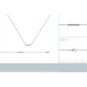 Collier argent 925/000 rhodiée 