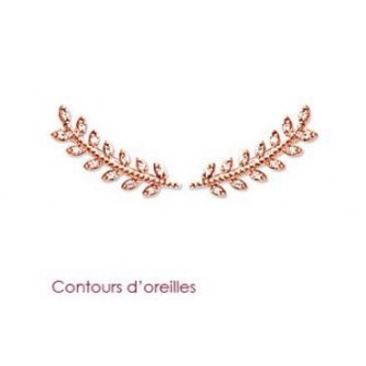 Contours d'oreilles plaqué-or rose 750/000 3 microns oz