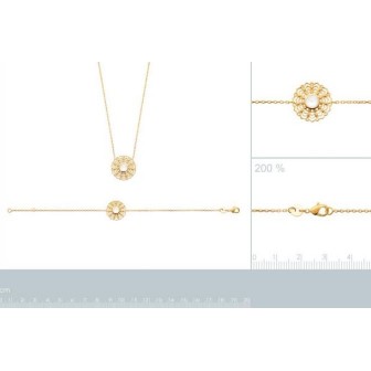 Collier plaqué-or 3 microns 750/000 oz 97315045