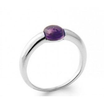 Bague argent rhodié 925/000 Améthyste 1278770
