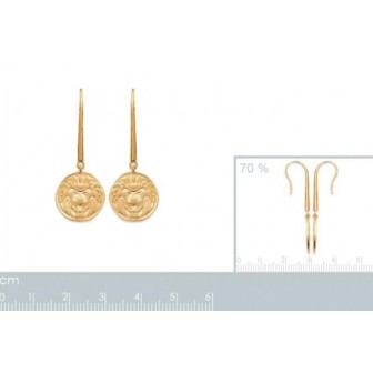 Boucles d'oreilles plaqué-or 750/000 3 microns 2560300