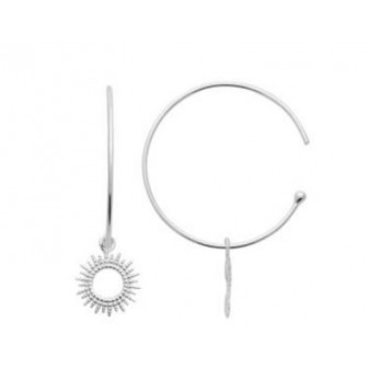 Créoles argent rhodié 925/000 7626300