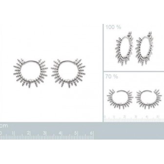 Créoles argent rhodié 925/000 7621500