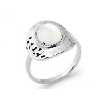 Bague argent 925/000 Pierre Demi Lune 1VBN010