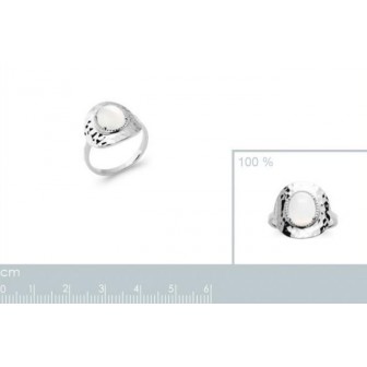 Bague argent 925/000 Pierre Demi Lune 1281010