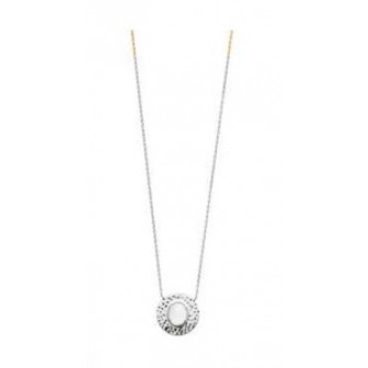 Collier argent rhodié 925/000 Pierre Demi Lune 87314345