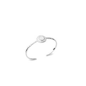 Jonc argent rhodié 925/000 Pierre Demi Lune 87314358