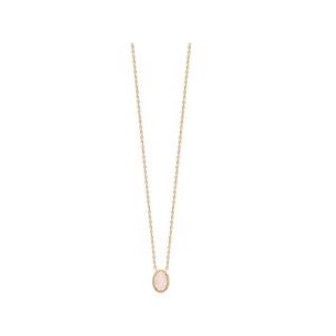 Collier plaqué-or 750/000 3 microns Quartz Rose 97312645