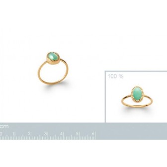 Bague plaqué-or 750/000 5 microns Aventurine 2276950