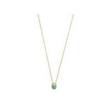 Collier plaqué-or 750/000 3 microns Pierre Aventurine 97309145