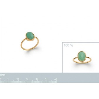 Bague plaqué-or 750/000 5 microns Aventurine 2277050