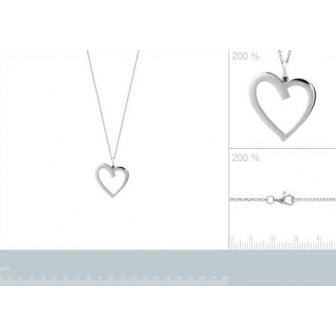 Collier femme coeur Acier 316 L 312011