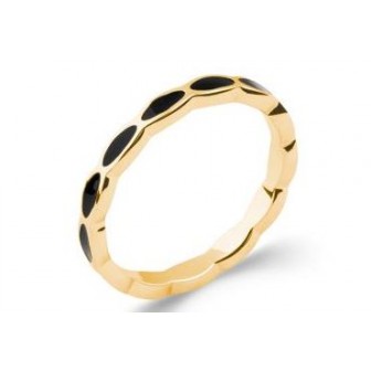 Bague plaqué-or 750/000 3 microns email 2283707