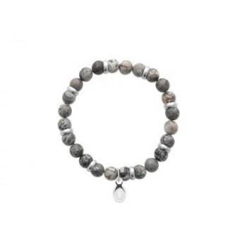 BRACELET ACIER JASPE GRIS 312019
