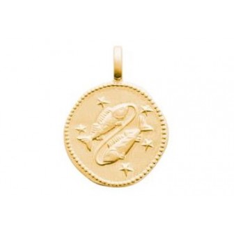 Pendentif astrologie plaqué-or 750/000 3 microns Poisson 27VBN002