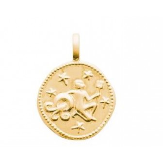 Pendentif plaqué-or 750/000 3 microns verseau 27696001