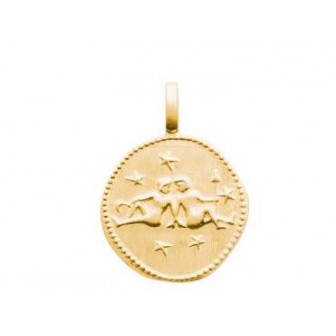 Pendentif plaqué-or 750/000 3 microns Gémeaux 27696005