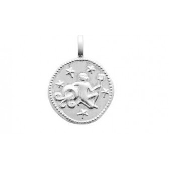 Pendentif argent 925/000 rhodié Verseau 77VBN001