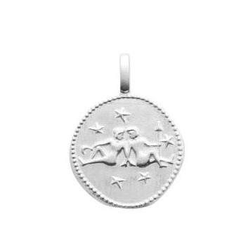 Pendentif argent 925/000 rhodié Gémeaux 77696005