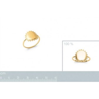 Bague plaqué-or 750/000 3 microns 2280900