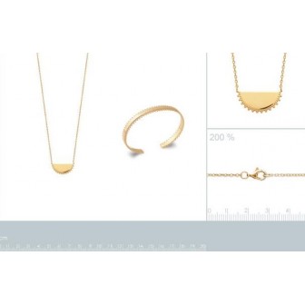 Collier plaqué-or 750/000 3 microns 921664