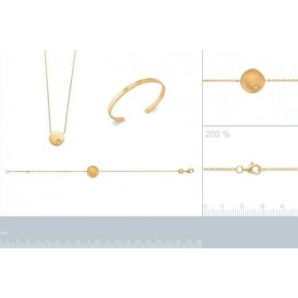 Collier plaqué-or 750/000 3 microns oz Constellation 97312945