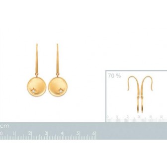 Boucles d'oreilles plaqué-or 3 microns constellation oz 2560810