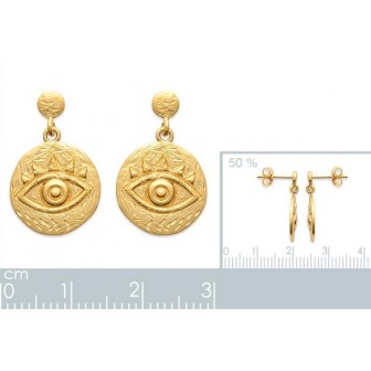 Boucles d'oreilles plaqué-or 750/000 3 microns 2559100