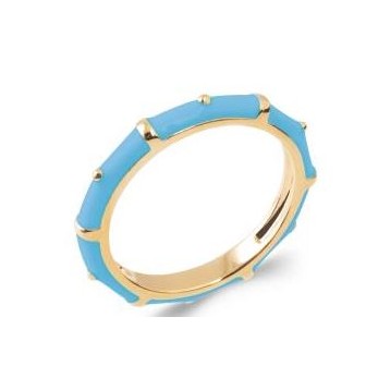 Bague plaqué-or 750/000 3 microns email 2159130